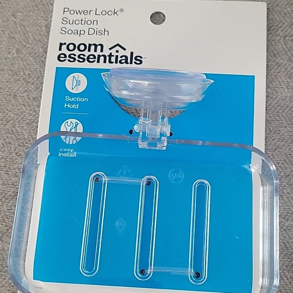 Room essentials soap holder and cap for toothpaste toothbrush